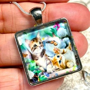 **ADD ON - free to any bundle cute kittens necklace